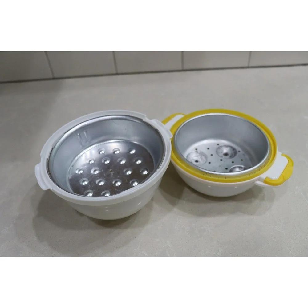 Egg Pod Microwave Hard Boiled Egg Cooker White Yellow As Seen On TV